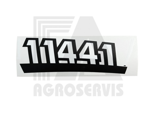 Nápis 11441 boční pravý
