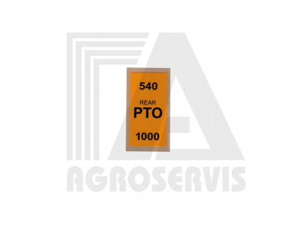 Štítek otáček PTO 540/1000