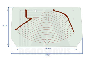 Sklo zadní vyhřívané /Proxima/