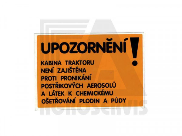 Štítek upozornění