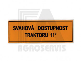 Výstražný štítek - svahová dostupnost