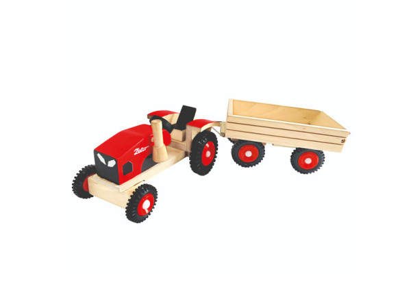 Dřevěný traktor ZETOR