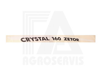 Nápis ZETOR CRYSTAL 160 pravý